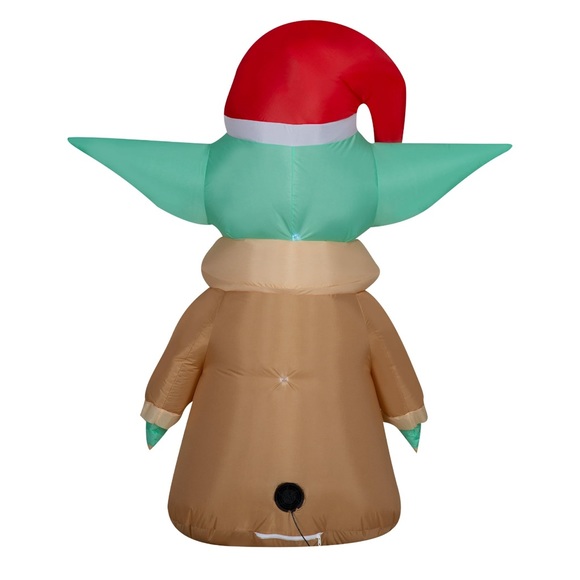 Disney Grogu Star Wars Christmas Airblown Inflatable 5 Ft. Santa Hat‎ Gemmy New!